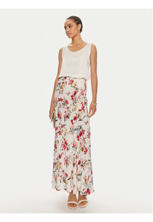 ViCOLO Spódnica maxi TB2126 Écru Regular Fit. Materiał: wiskoza
