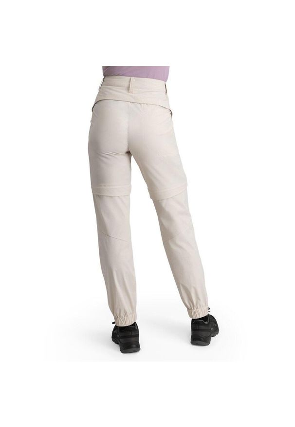 SIROKO - Damskie spodnie trekkingowe z odpinanymi nogawkami Siroko Mistral Sand. Kolor: beżowy. Długość: długie. Sport: turystyka piesza