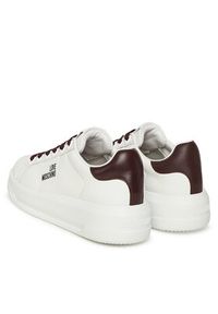 Love Moschino - LOVE MOSCHINO Sneakersy JA15315G0NIA110D Biały. Kolor: biały. Materiał: skóra