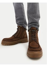 Pepe Jeans Trapery PMS50250 Brązowy. Kolor: brązowy. Materiał: skóra, zamsz #5