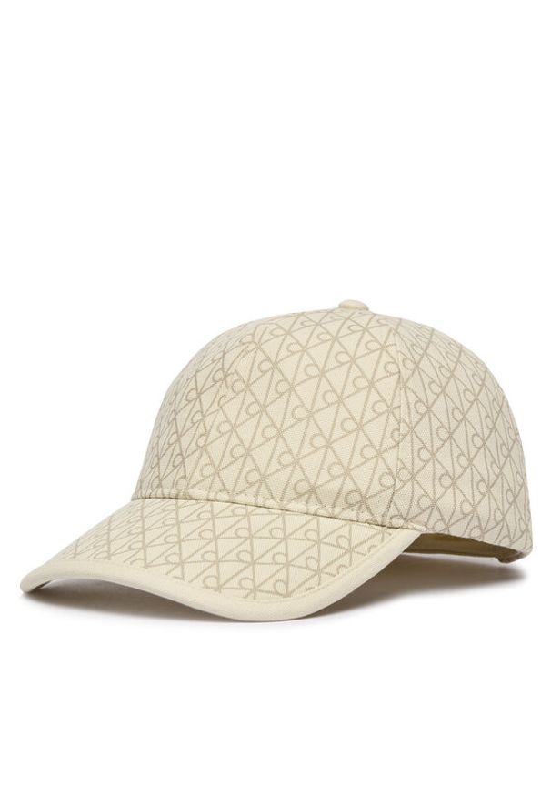 Calvin Klein Czapka z daszkiem LV04F5036G Écru. Kolor: kremowy. Materiał: bawełna