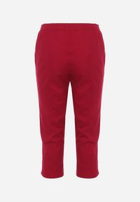 Born2be - Bordowe Spodnie z Krótszymi Nogawkami 3/4 i Zasuwanymi Kieszonkami Ulmea. Kolor: czerwony. Materiał: materiał. Długość: krótkie #7