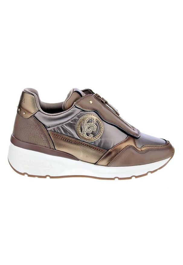 Carmela - Buty CARMELA 16183004C Brązowy. Kolor: szary. Materiał: tkanina, skóra