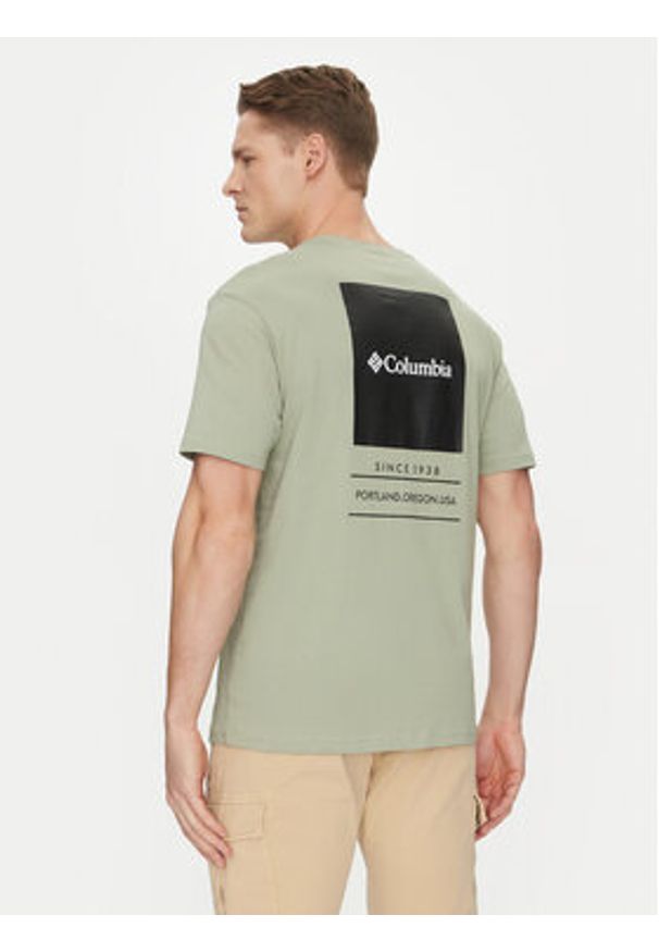 columbia - Columbia T-Shirt Barton Springs™ 2058331 Zielony Regular Fit. Kolor: zielony. Materiał: bawełna