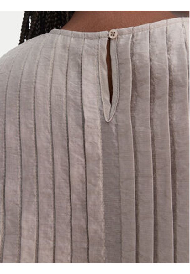 Eleh Bluzka SS260268 Beżowy Regular Fit. Kolor: beżowy. Materiał: wiskoza