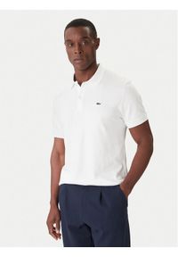 Lacoste Polo DH2050 Biały Regular Fit. Typ kołnierza: polo. Kolor: biały. Materiał: bawełna