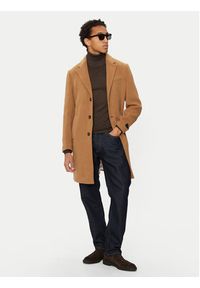 Liu Jo Płaszcz wełniany QXX009 T2583 Brązowy Regular Fit. Kolor: brązowy. Materiał: syntetyk #4