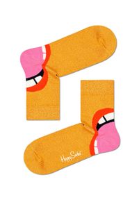 Happy-Socks - Happy Socks - Skarpetki Laugh. Kolor: czarny. Materiał: bawełna, materiał, poliamid, elastan. Wzór: nadruk #1