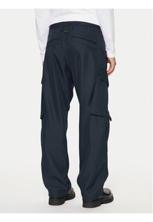 G-Star RAW - G-Star Raw Spodnie materiałowe R-3N D25224 862 Granatowy Straight Fit. Kolor: niebieski. Materiał: syntetyk