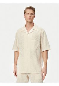 Guess Koszula F6GP05 KG362 Kremowy Regular Fit. Kolor: kremowy. Materiał: bawełna #1