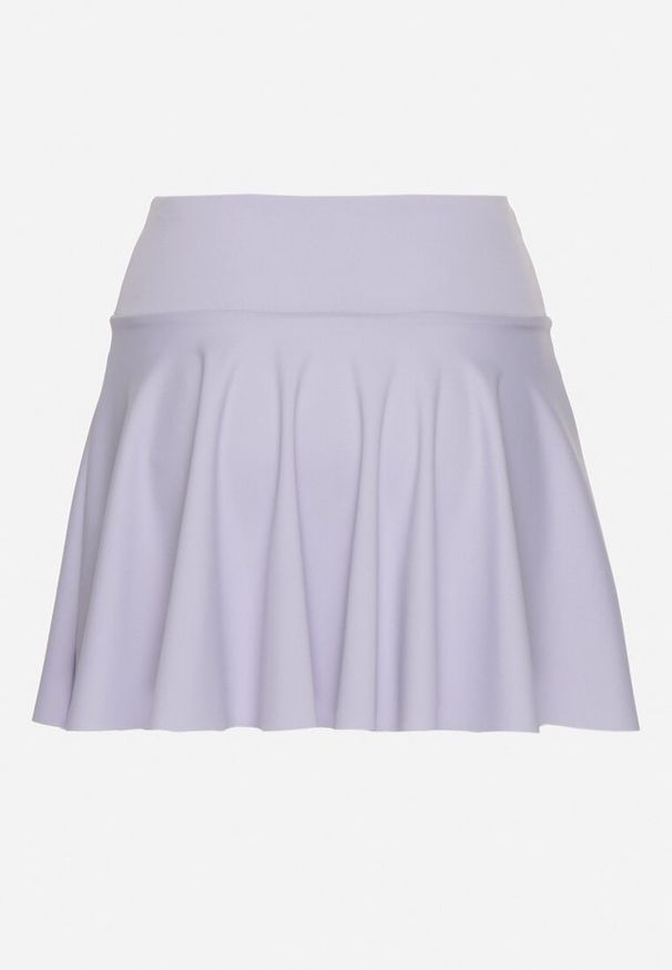 Born2be - Jasnofioletowe Spódnico-Szorty z Wysokim Stanem Nerisane. Okazja: na co dzień. Stan: podwyższony. Kolor: fioletowy. Wzór: aplikacja. Styl: casual