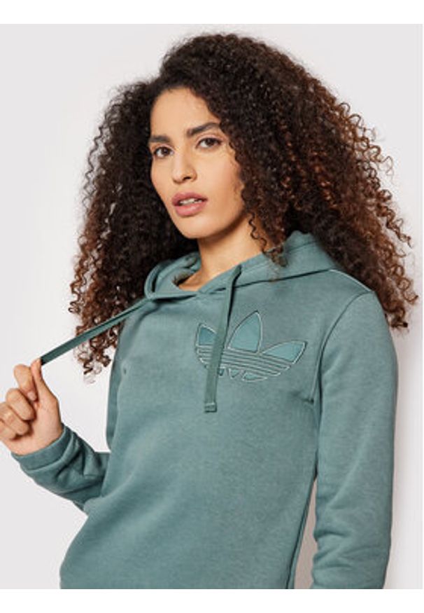 Adidas - adidas Bluza HE4733 Zielony Regular Fit. Kolor: zielony. Materiał: bawełna
