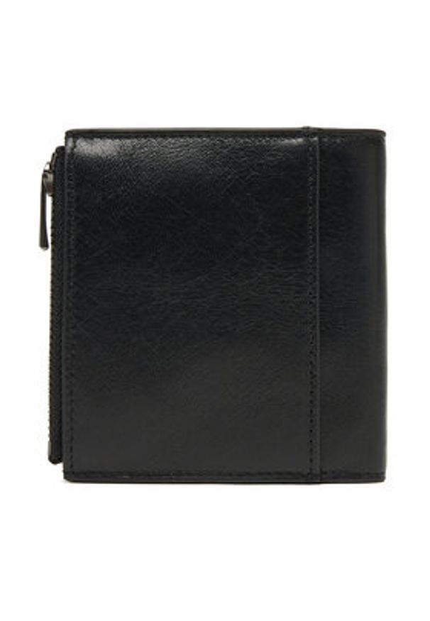 Calvin Klein Duży Portfel Męski Sculpted Impression Compact Zip LV04G1074G Czarny. Kolor: czarny. Materiał: skóra