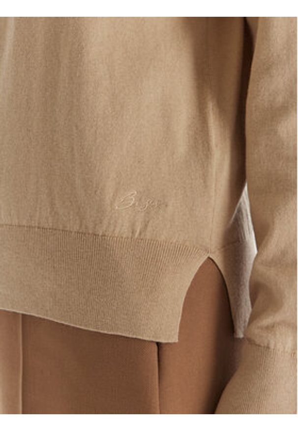 BOSS Golf C_Faghettini 50551356 Beżowy Regular Fit. Typ kołnierza: golf. Kolor: beżowy. Materiał: bawełna