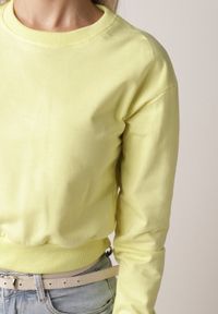 Born2be - Jasnozielona Bluza z Dodatkiem Bawełny Wykończona Ściągaczami Evilaya. Okazja: na co dzień. Kolor: zielony. Materiał: bawełna. Długość rękawa: długi rękaw. Długość: długie. Styl: casual, sportowy #4