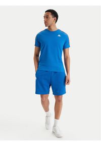 Kappa T-Shirt Banda Coen 303UV10 Niebieski Slim Fit. Kolor: niebieski. Materiał: bawełna #1