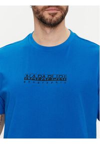 Napapijri T-Shirt NP0A4H8S Niebieski Regular Fit. Kolor: niebieski. Materiał: bawełna