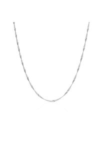 W.KRUK Unikalny Srebrny Łańcuszek - srebro 925, Bez kamienia - WWK/L172/38R. Materiał: srebrne. Kolor: srebrny. Wzór: ze splotem