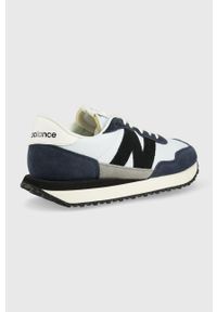 New Balance sneakersy zamszowe MS237RA kolor granatowy. Nosek buta: okrągły. Zapięcie: sznurówki. Kolor: niebieski. Materiał: zamsz