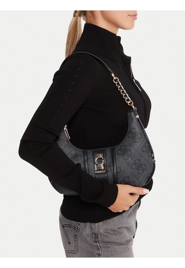 Guess Torebka Erenia HWSO78 38180 Szary. Kolor: szary. Materiał: skórzane