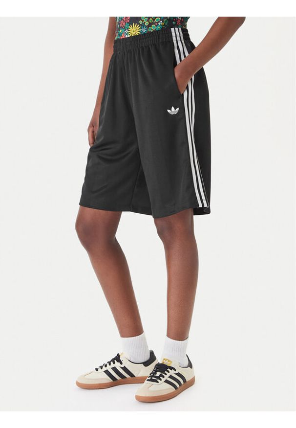 Adidas - adidas Szorty sportowe 3-Stripes Jaquard KD2911 Czarny Loose Fit. Kolor: czarny. Materiał: syntetyk