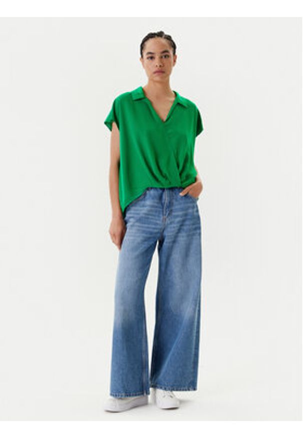 Calvin Klein Bluzka LV044C199G Zielony Regular Fit. Kolor: zielony. Materiał: syntetyk