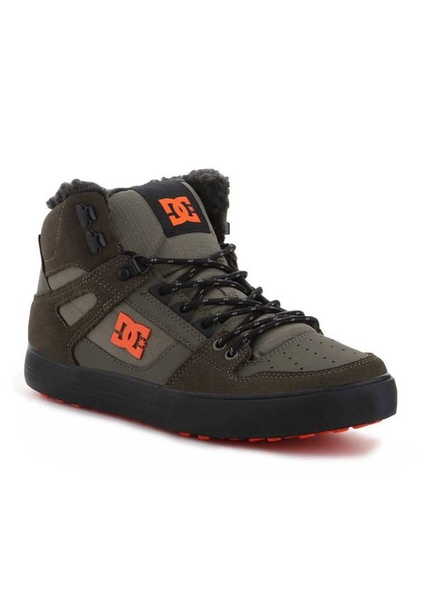 Buty DC Shoes M ADYS400047-DOO zielone. Kolor: zielony. Materiał: materiał, syntetyk, skóra. Szerokość cholewki: normalna