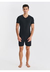 Pako Lorente - PAKO LORENTE – T-shirt v-neck w czarnym kolorze, dwupak. Kolor: biały, czarny. Materiał: bawełna, elastan. Długość rękawa: krótki rękaw. Długość: krótkie #7