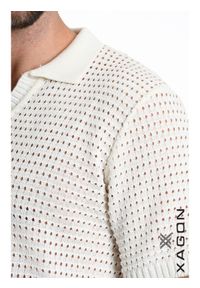 Xagon Koszulka Polo | P26082 MD604P | Mężczyzna | Kremowy. Okazja: na co dzień. Typ kołnierza: polo. Kolor: kremowy. Materiał: bawełna, poliester. Wzór: ażurowy. Styl: casual, elegancki #8
