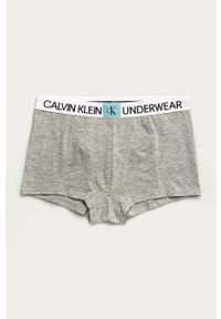 Calvin Klein Underwear - Bokserki dziecięce (2-pack). Kolor: szary. Materiał: bawełna, dzianina, elastan. Wzór: nadruk #2
