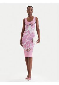 Versace Jeans Couture Sukienka codzienna 80HAO9P6 JS545 Różowy Slim Fit. Okazja: na co dzień. Kolor: różowy. Materiał: wiskoza. Typ sukienki: proste. Styl: casual #3