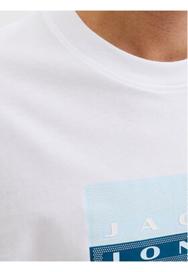 Jack & Jones T-Shirt Fusion 12289863 Biały Regular Fit. Kolor: biały. Materiał: bawełna