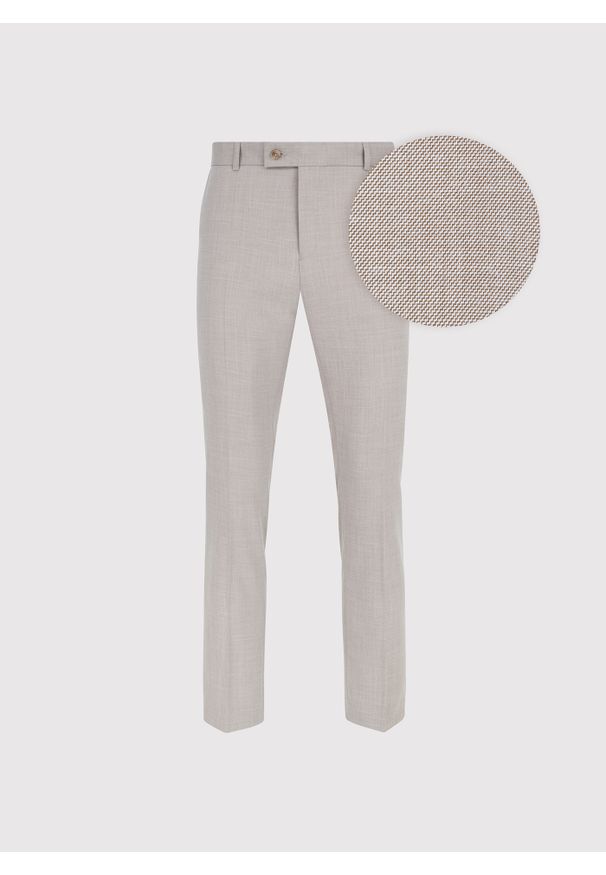 Pako Lorente - PAKO LORENTE – Spodnie garniturowe w kolorze beżowym. Kolor: beżowy. Materiał: poliester, elastan, wiskoza. Wzór: gładki. Styl: elegancki