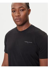 Tommy Jeans T-Shirt Linear Chest DM0DM21780 Czarny Slim Fit. Kolor: czarny. Materiał: bawełna #2