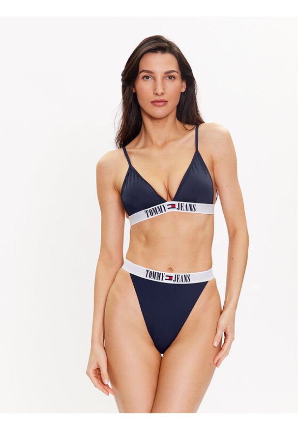 Tommy Jeans Dół od bikini UW0UW04087 Granatowy. Kolor: niebieski. Materiał: syntetyk