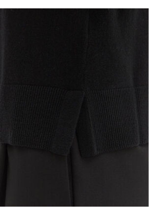 Motivi Golf M6716001042N Czarny Regular Fit. Typ kołnierza: golf. Kolor: czarny. Materiał: wełna