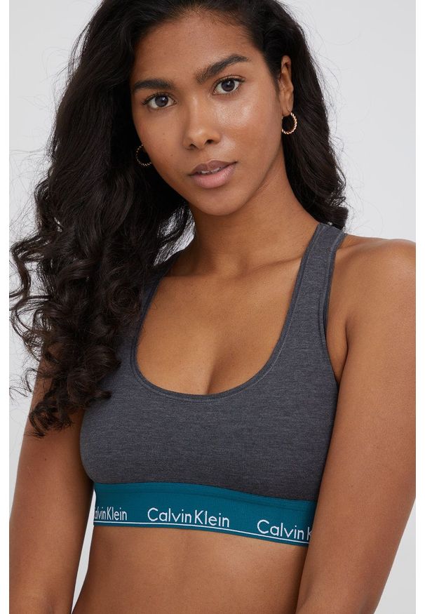 Calvin Klein Underwear - Biustonosz. Kolor: szary. Rodzaj stanika: odpinane ramiączka