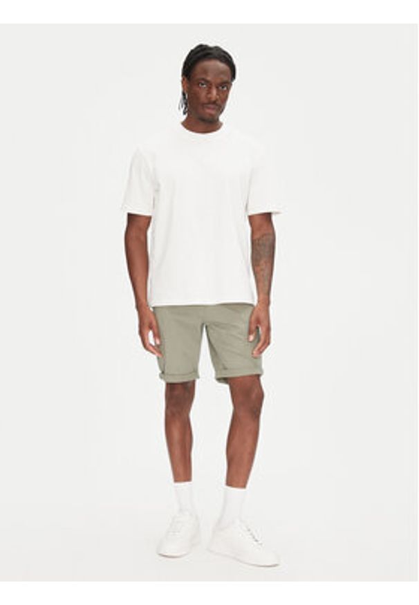 Tommy Jeans Szorty materiałowe Scanton DM0DM21950 Zielony Slim Fit. Kolor: zielony. Materiał: bawełna