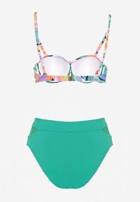 Renee - Ciemnozielone Bikini Majtki Typu Figi i Biustonosz w Abstrakcyjny Motyw Anitlle. Kolor: zielony #4