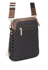 Kazar - Tekstylna listonoszka damska w ciekawy wzór. Kolor: brązowy. Materiał: skórzane. Styl: casual #3