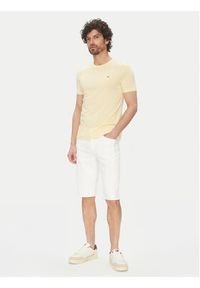 Tommy Jeans T-Shirt DM0DM20363 Żółty Slim Fit. Kolor: żółty. Materiał: syntetyk, bawełna #2