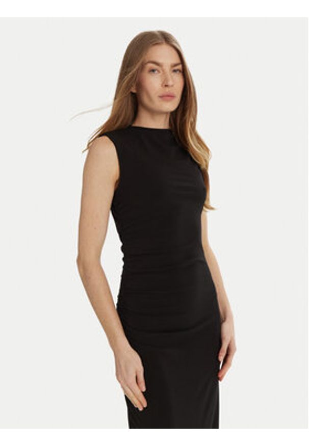Marella Sukienka codzienna Nef 2513621061 Czarny Slim Fit. Okazja: na co dzień. Kolor: czarny. Materiał: wiskoza. Typ sukienki: proste. Styl: casual