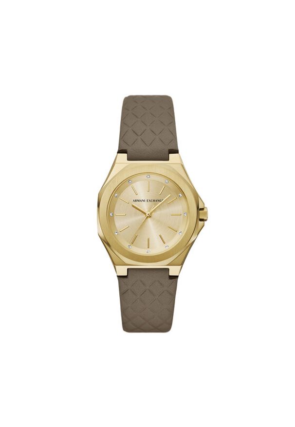 Armani Exchange Zegarek AX4617 Brązowy. Kolor: brązowy. Materiał: skóra