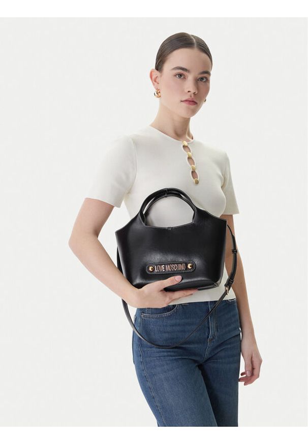 Love Moschino - LOVE MOSCHINO Torebka JC4130PP1OLH0000 Czarny. Kolor: czarny. Materiał: skórzane