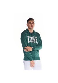 LEONE 1947 APPAREL - Męska zapinana na zamek bluza z kapturem Leone 1947 Apparel. Typ kołnierza: kaptur. Kolor: zielony. Materiał: tkanina. Sport: fitness