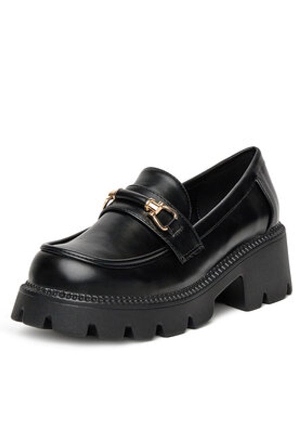 DeeZee Loafersy FBD-20306 Czarny. Kolor: czarny. Materiał: skóra