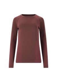 ENDURANCE - Koszulka treningowa damska Endurance Halen Seamless L/S. Kolor: czerwony. Długość rękawa: długi rękaw