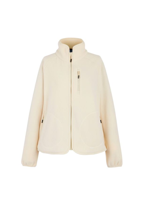 Regatta - Bluza Polarowa Damska Pełen Suwak Frankie. Kolor: beżowy, wielokolorowy, zielony. Materiał: polar. Sezon: zima