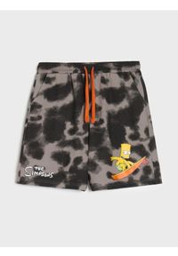 Sinsay - Szorty tie-dye The Simpsons - szary. Kolor: szary