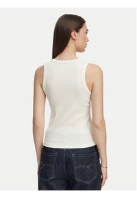 Vero Moda Top Naja 10341964 Biały Slim Fit. Kolor: biały. Materiał: bawełna #4